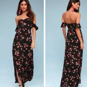 Lulus Kiss and Petal maxi dress